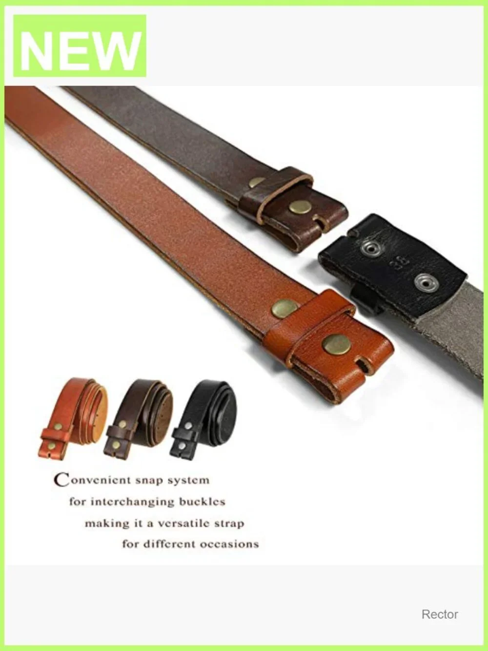 Genuine Full Grain Leather Belt 1.5
